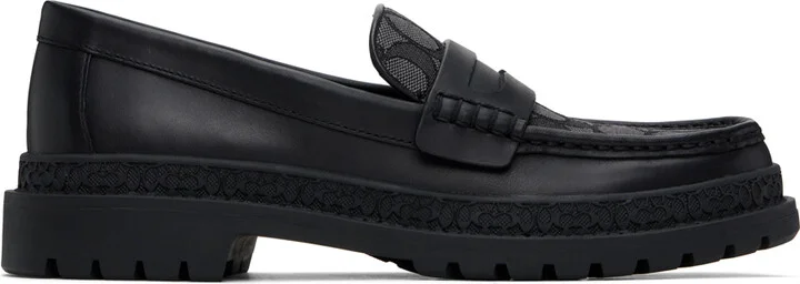 Coach 1941 Black Signature Jacquard Loafers