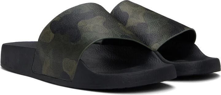 Coach 1941 Khaki Coated Canvas Pool Slides - Image 4