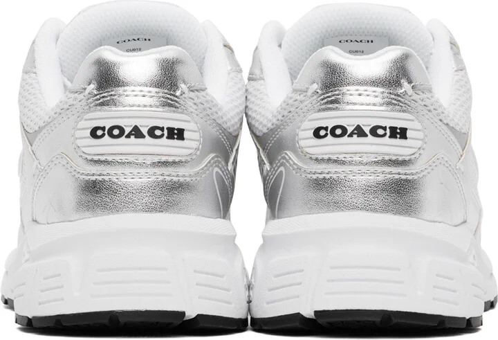 Coach 1941 Silver & White C301 Sneakers - Image 2