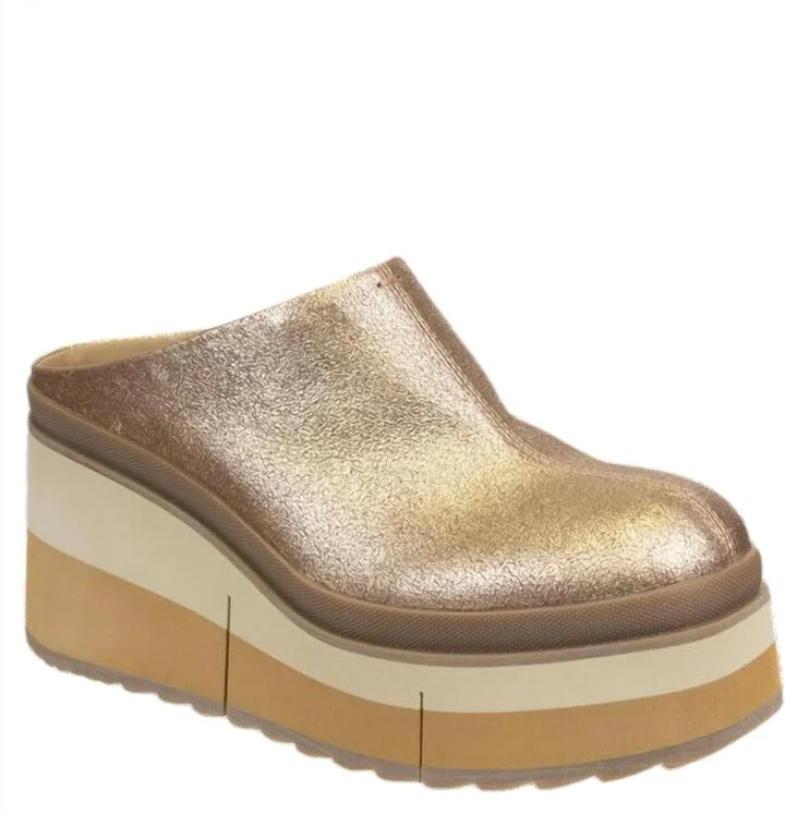 Coach Clog In Gold