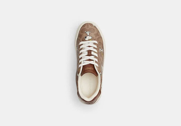 Coach X Peanuts High Line Sneaker In Signature Canvas With Snoopy Print - Image 5