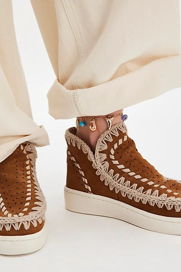 Coastal Crochet Ankle Boots - Image 3