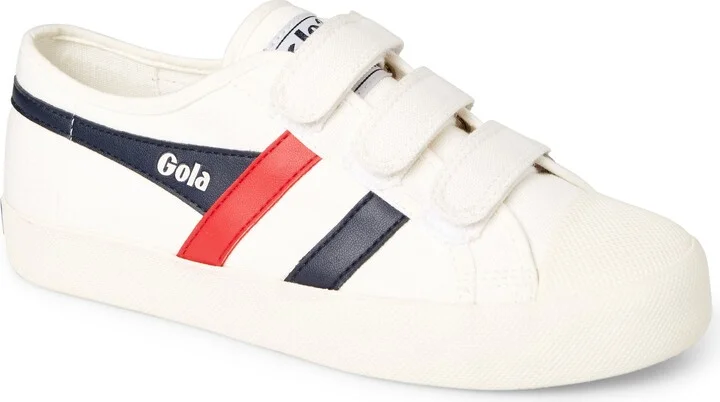 Off White/ Navy/ Red