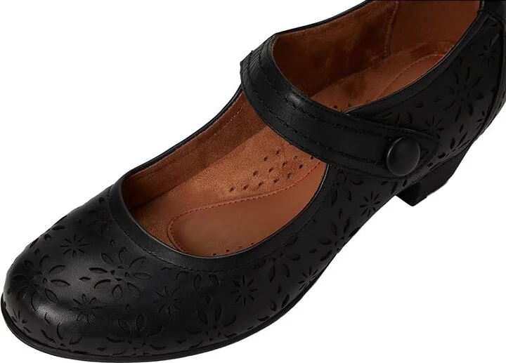Cobb Hill Alesia High Women's Heels Black Leather : 8.5 A - Narrow - Image 7