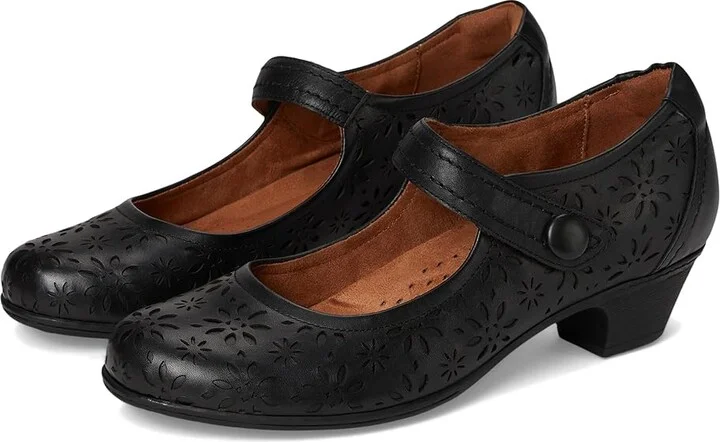 Cobb Hill Alesia High Women's Heels Black Leather : 8.5 A - Narrow