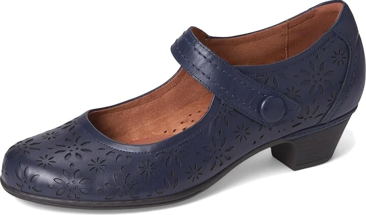 Cobb Hill Alesia High Women's Heels Navy Leather : 6 B - Medium - Image 5