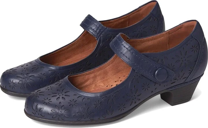 Cobb Hill Alesia High Women's Heels Navy Leather : 6 B - Medium