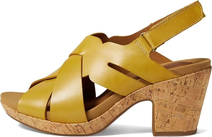 Cobb Hill Alleah Sling Women's Sling Back Shoes Sweet Corn Leather : 5.5 D - Wide - Image 5