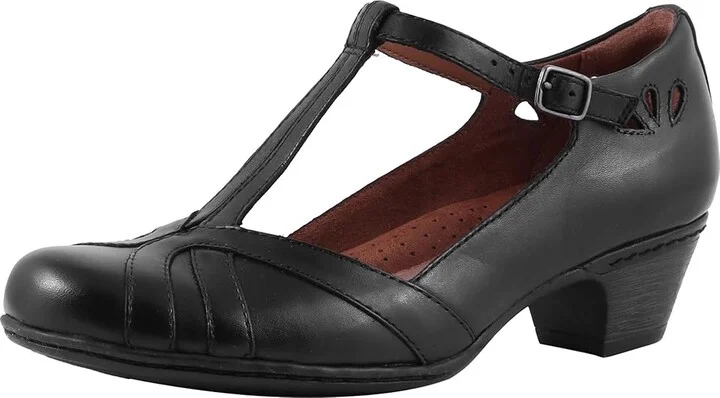 Cobb Hill Angelina Women's Maryjane Shoes Black : 7 B - Medium, Full Grain leather/Leather - Image 2