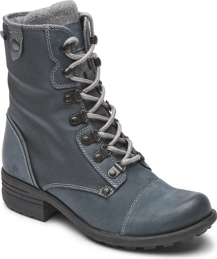 Cobb Hill Brunswick Lace WP Womens Boot 6 BM US BlueNubuck