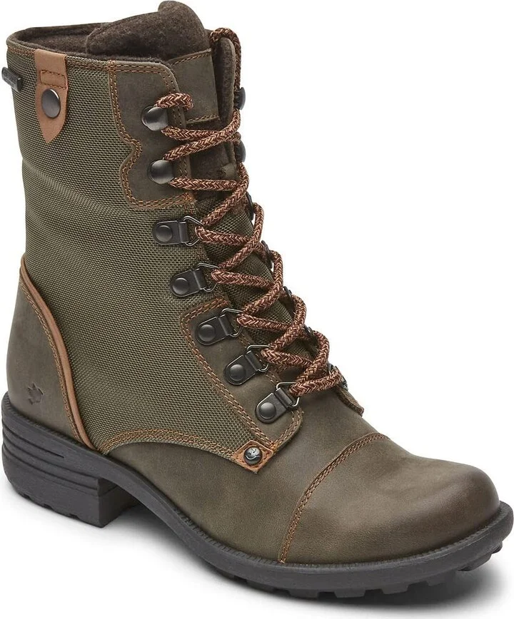 Cobb Hill Brunswick Lace WP Womens Boot 6 CD US ForestNubuck