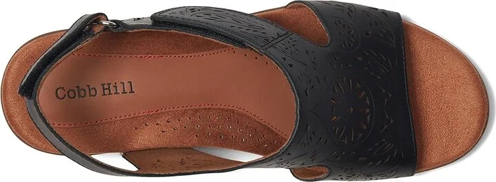 Cobb Hill Corria Women's Wedge Shoes Black Leather : 7 D - Wide - Image 2