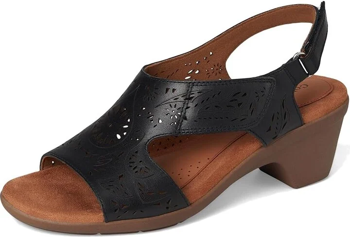 Cobb Hill Corria Women's Wedge Shoes Black Leather : 7 D - Wide - Image 5
