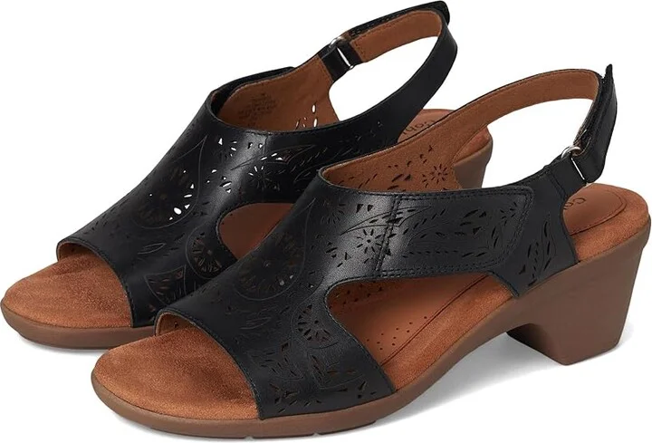 Cobb Hill Corria Women's Wedge Shoes Black Leather : 7 D - Wide