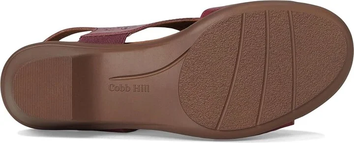 Cobb Hill Corria Women's Wedge Shoes Burgundy Leather : 8 D - Wide - Image 3
