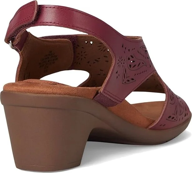 Cobb Hill Corria Women's Wedge Shoes Burgundy Leather : 8 D - Wide - Image 4
