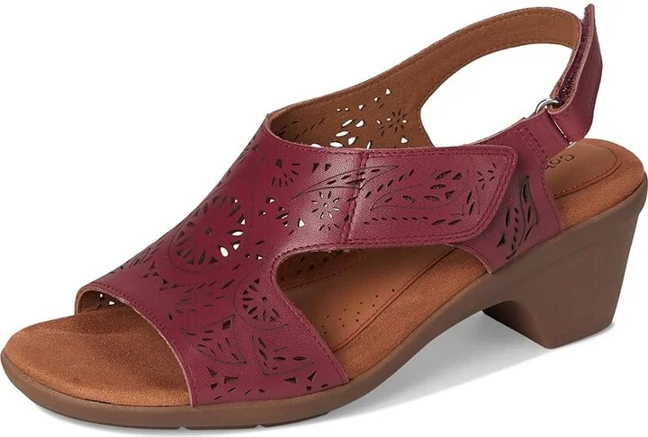 Cobb Hill Corria Women's Wedge Shoes Burgundy Leather : 8 D - Wide - Image 5