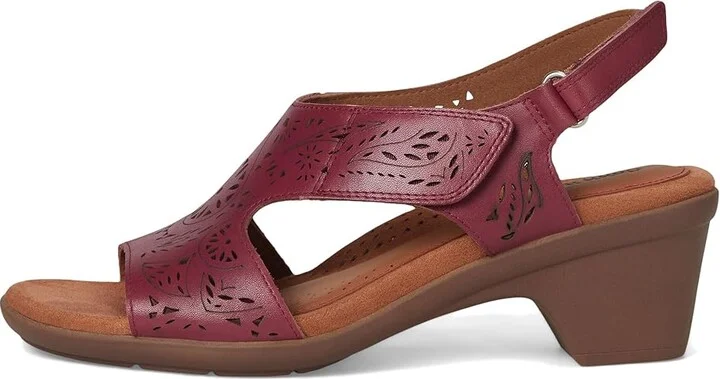 Cobb Hill Corria Women's Wedge Shoes Burgundy Leather : 8 D - Wide - Image 6