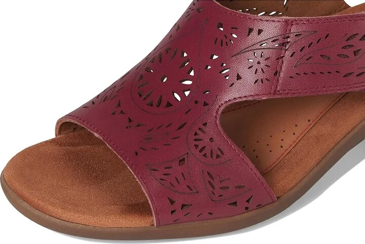 Cobb Hill Corria Women's Wedge Shoes Burgundy Leather : 8 D - Wide - Image 7