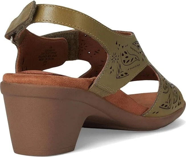 Cobb Hill Corria Women's Wedge Shoes Dark Green Leather : 9.5 D - Wide - Image 4