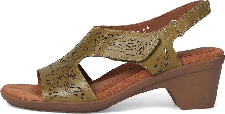 Cobb Hill Corria Women's Wedge Shoes Dark Green Leather : 9.5 D - Wide - Image 6
