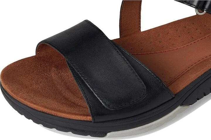 Cobb Hill Fiah Women's Sandals Black Leather : 8 B - Medium - Image 7