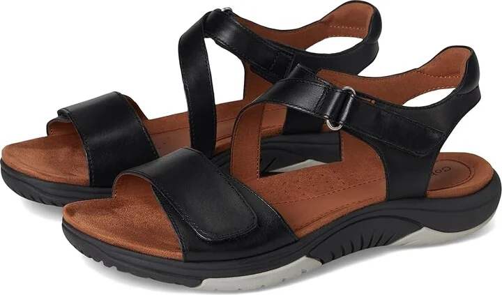 Cobb Hill Fiah Women's Sandals Black Leather : 8 B - Medium