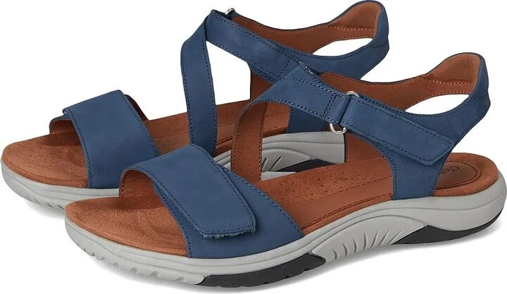 Cobb Hill Fiah Women's Sandals Blue Nubuck : 7.5 B - Medium, Leather