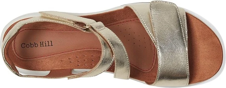 Cobb Hill Fiah Women's Sandals Gold Leather : 7.5 B - Medium - Image 2