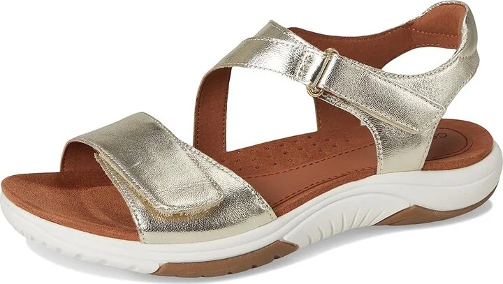 Cobb Hill Fiah Women's Sandals Gold Leather : 7.5 B - Medium - Image 5