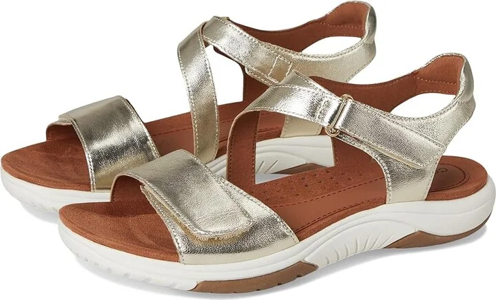 Cobb Hill Fiah Women's Sandals Gold Leather : 7.5 B - Medium