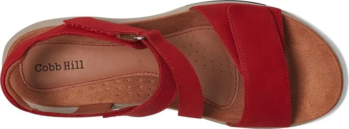 Cobb Hill Fiah Women's Sandals Red Nubuck : 7.5 B - Medium, Leather - Image 2