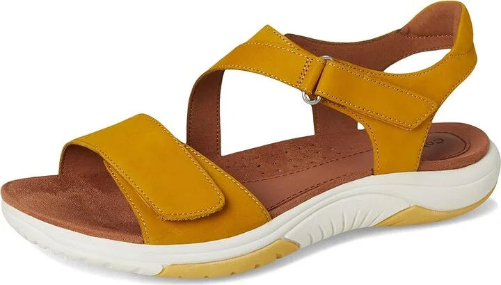 Cobb Hill Fiah Women's Sandals Yellow Nubuck : 9 D - Wide, Leather - Image 5