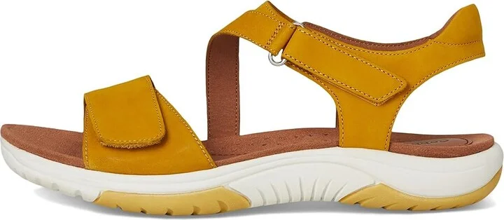 Cobb Hill Fiah Women's Sandals Yellow Nubuck : 9 D - Wide, Leather - Image 6