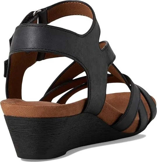 Cobb Hill Helin Women's Wedge Shoes Black Leather : 5.5 B - Medium - Image 4