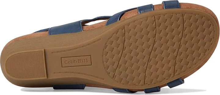 Cobb Hill Helin Women's Wedge Shoes Blue Leather : 8 D - Wide - Image 3
