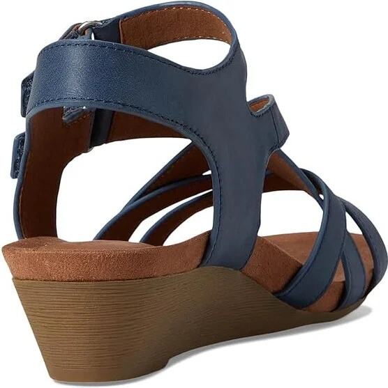 Cobb Hill Helin Women's Wedge Shoes Blue Leather : 8 D - Wide - Image 4
