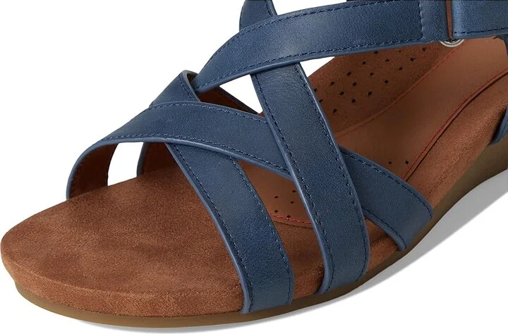Cobb Hill Helin Women's Wedge Shoes Blue Leather : 8 D - Wide - Image 7