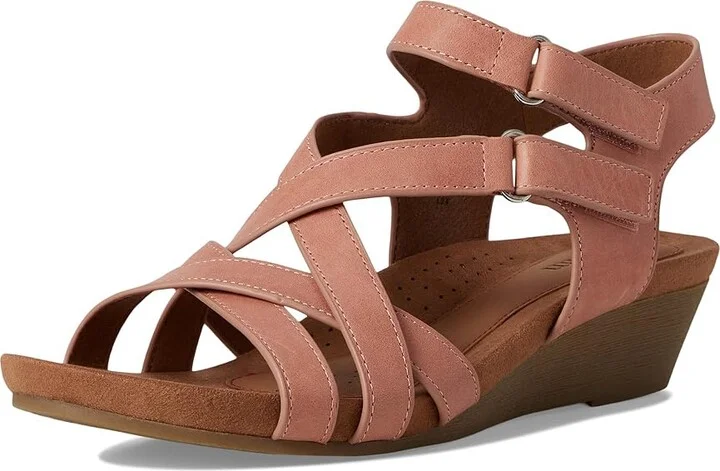 Cobb Hill Helin Women's Wedge Shoes Dusty Rose Leather : 9 D - Wide - Image 5