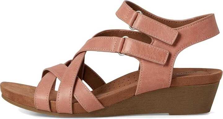 Cobb Hill Helin Women's Wedge Shoes Dusty Rose Leather : 9 D - Wide - Image 6