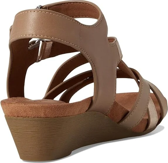 Cobb Hill Helin Women's Wedge Shoes Taupe/Gold Leather : 7.5 B - Medium - Image 4