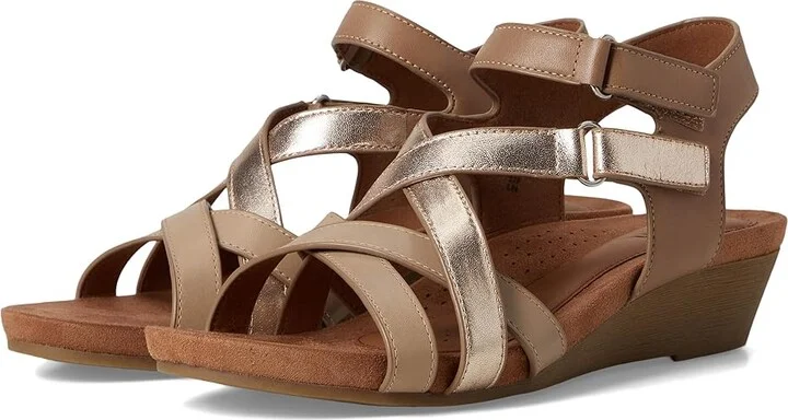 Taupe,gold Leather