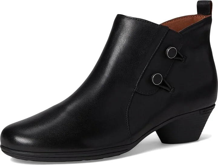Cobb Hill Larsa Women's Boots Black Leather : 6.5 D - Wide - Image 5