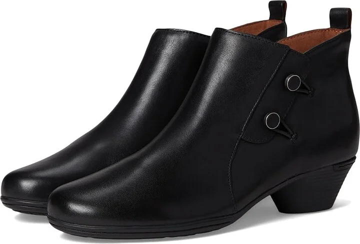 Cobb Hill Larsa Women's Boots Black Leather : 6.5 D - Wide