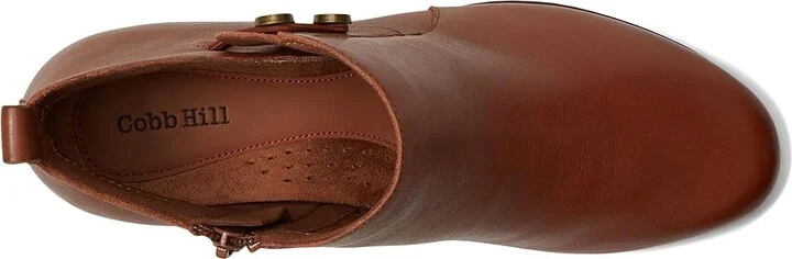 Cobb Hill Larsa Women's Boots Cognac Leather : 8.5 D - Wide - Image 2