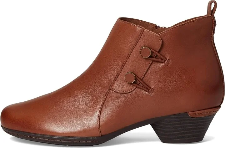 Cobb Hill Larsa Women's Boots Cognac Leather : 8.5 D - Wide - Image 6