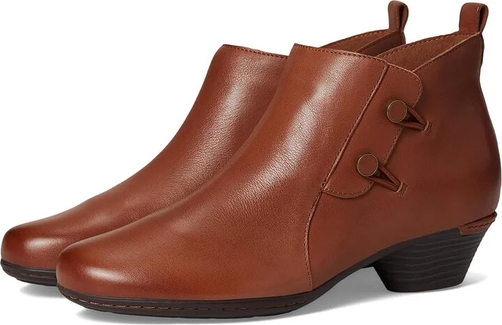 Cobb Hill Larsa Women's Boots Cognac Leather : 8.5 D - Wide