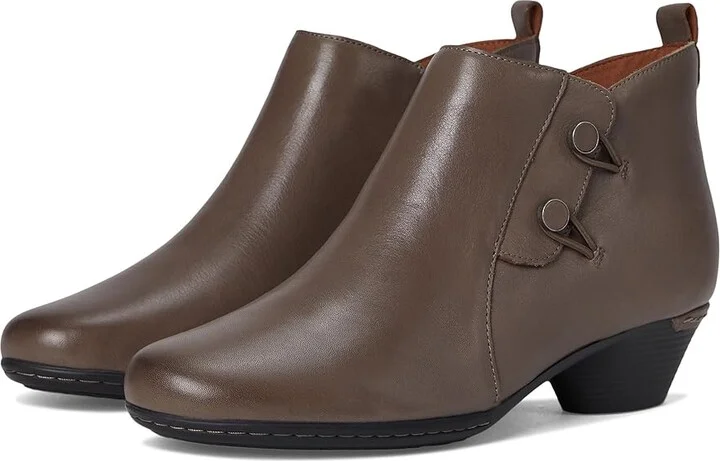 Cobb Hill Larsa Women's Boots Grey Leather : 8.5 A - Narrow