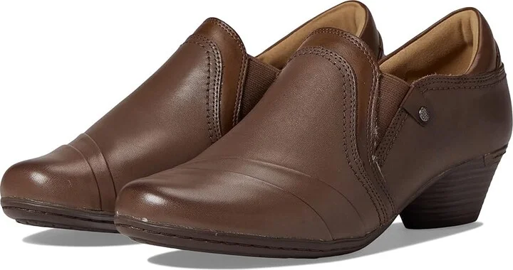 Cobb Hill Laurel Slip-On Women's Boots Bark Leather : 7 M (B)