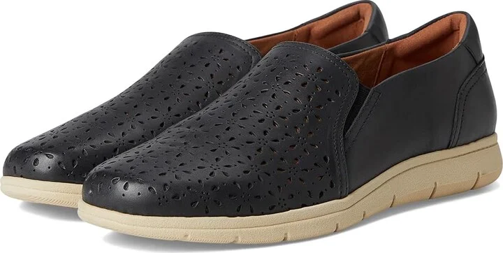 Cobb Hill Lenoir Women's Shoes Black Leather : 6 D - Wide